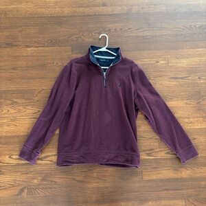 Nautica Men’s Large Maroon Quarter Zip Pullover